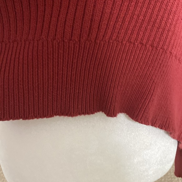 Vintage Red Leather Front, Sweater Jacket ❤️ - Picture 11 of 11